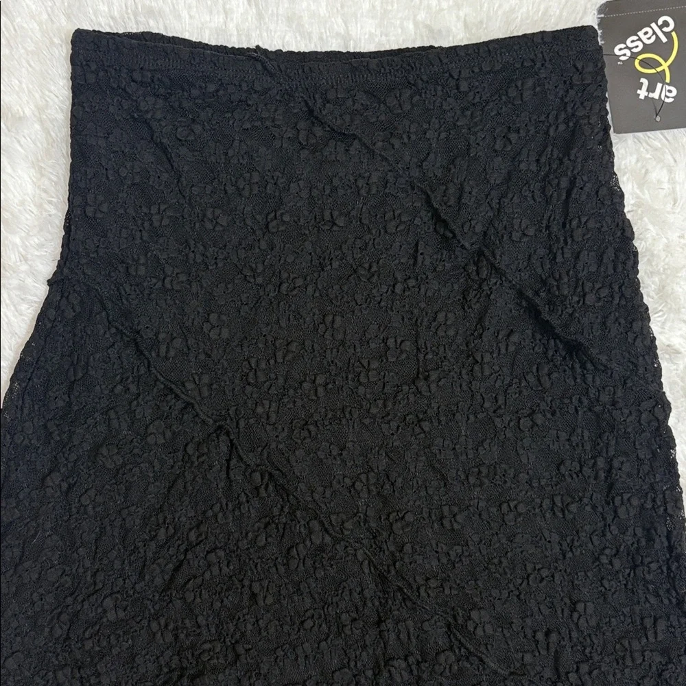 NWT Art Class Black Lace Asymmetrical Youth Size 8 Skirt
